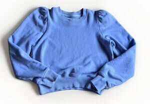 Aritzia Wilfred Free Terry Puffed Sleeve Cropped Sweatshirt Lavender Size XS